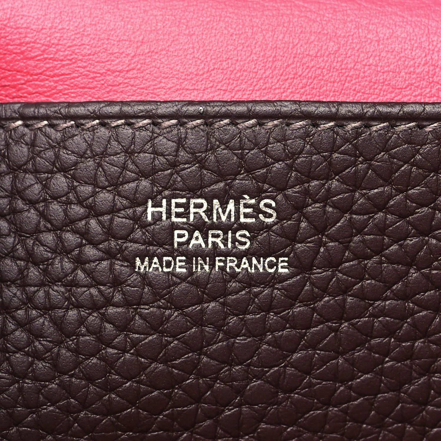 Hermes Taurillon Clemence Verso Halzan 25 Rouge Sellier Framboise