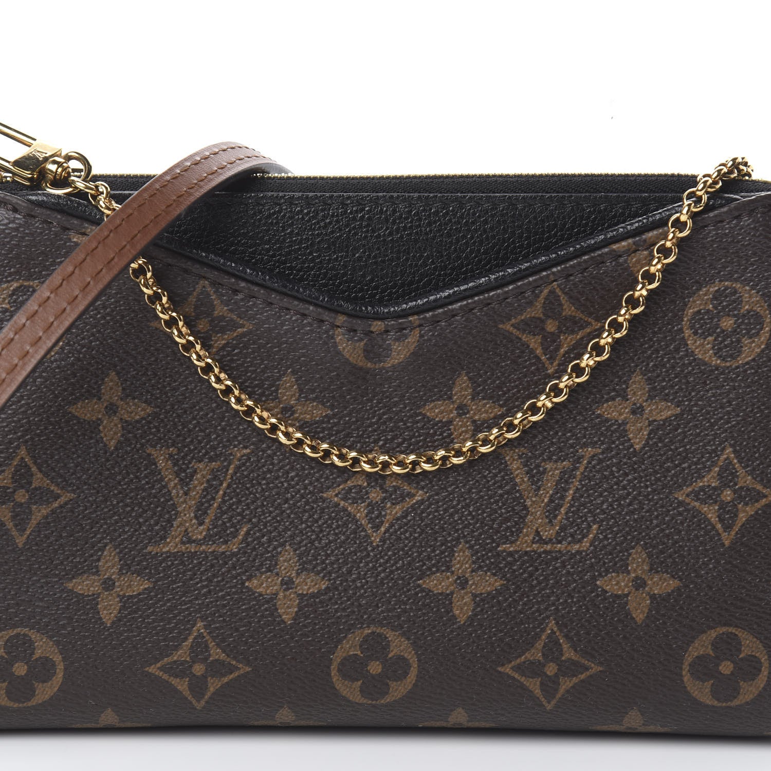 Louis Vuitton Monogram Pallas Clutch Black 6 of 8