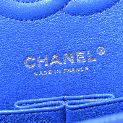Chanel Caviar Quilted Medium Double Flap Blue 6 of 9
