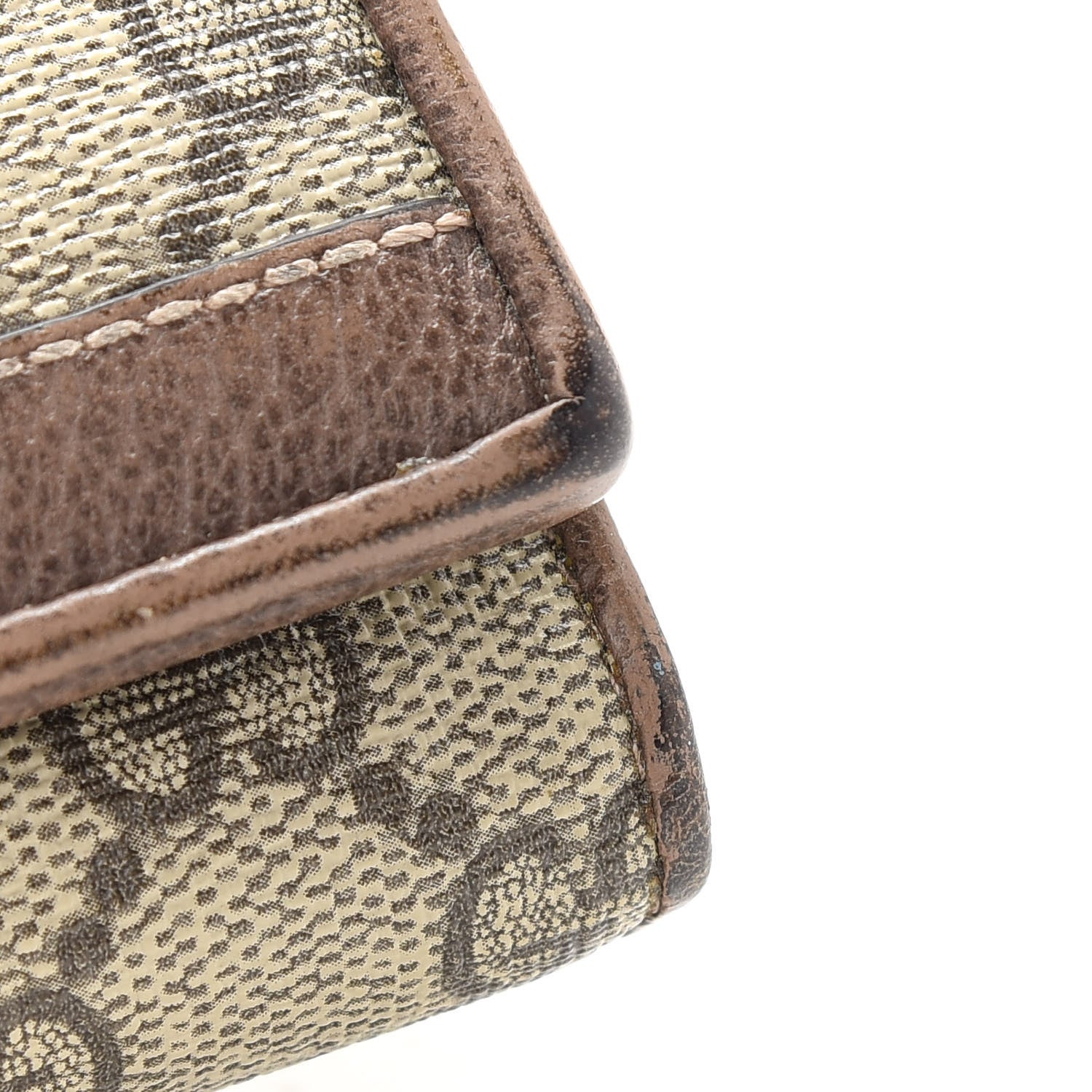Gucci GG Supreme Monogram Web Ophidia Wallet On Chain Brown 12 of 14