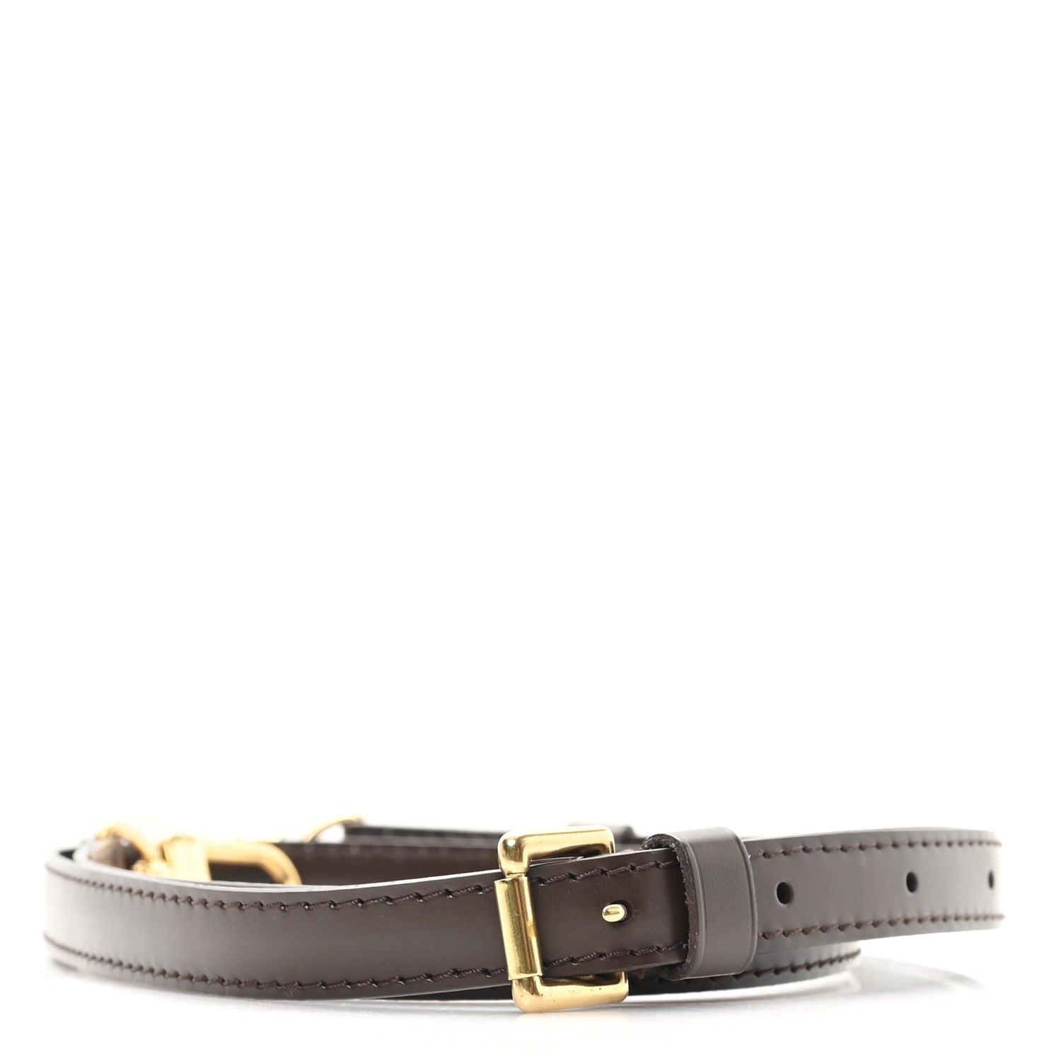 Louis Vuitton Calfskin 16mm Adjustable Shoulder Strap Brown 2 of 3