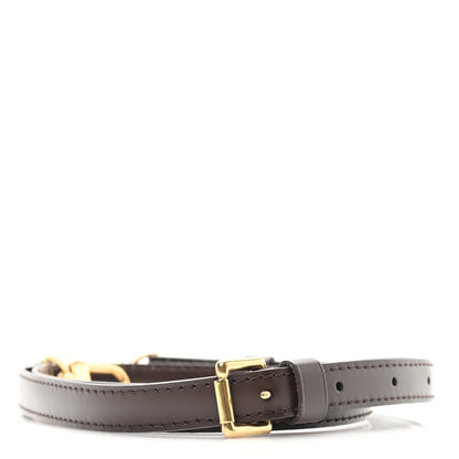 Louis Vuitton Calfskin 16mm Adjustable Shoulder Strap Brown 2 of 3