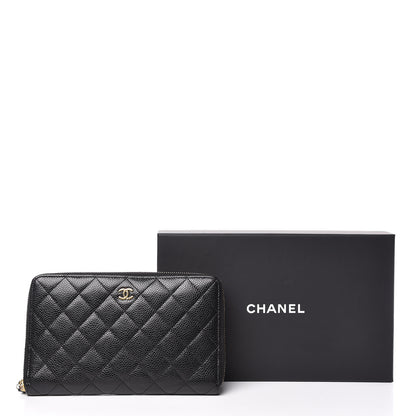 Chanel Caviar Quilted Large Zip Around Organizer Wallet Black 17 of 17