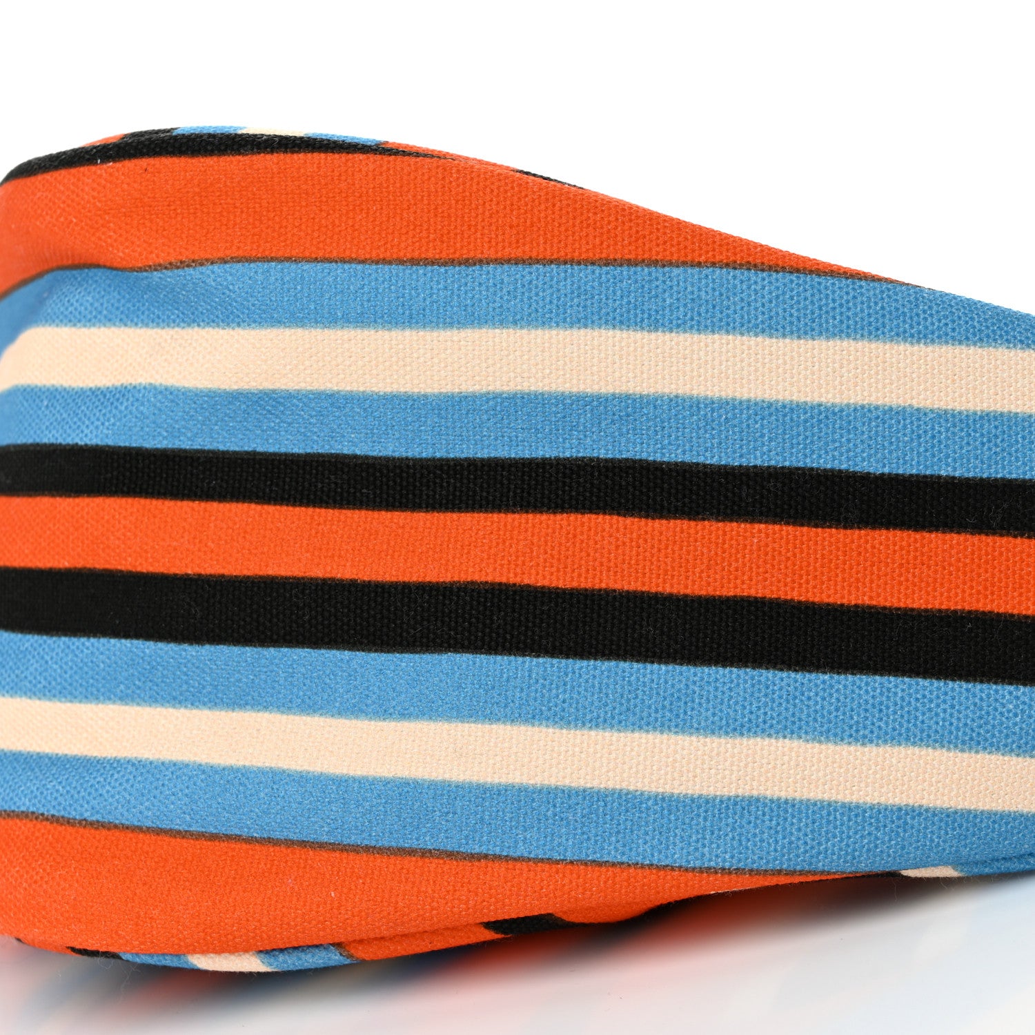 Prada Canvas Baiadera Stripe Wristlet Pouch Arancio 11 of 11