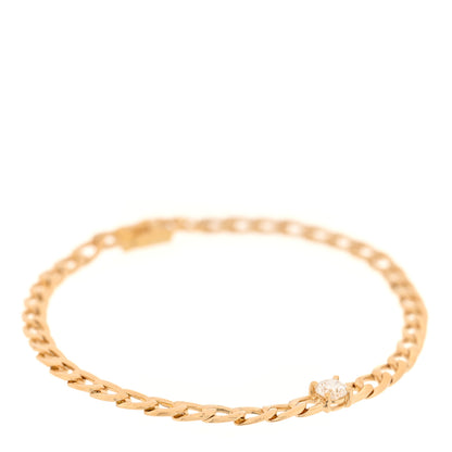 Anita Ko 18K Yellow Gold Diamond Round Center Medium Cuban Link Bracelet 1 of 4