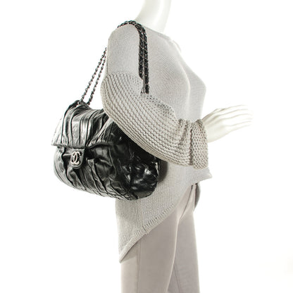 Chanel Glazed Calfskin Twisted Maxi Flap Black 2 of 7