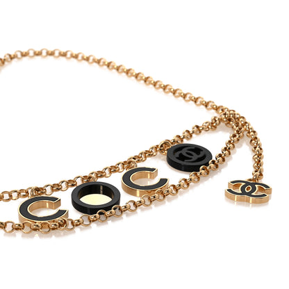 Chanel Lambskin Enamel CC Chain Belt Black 4 of 6