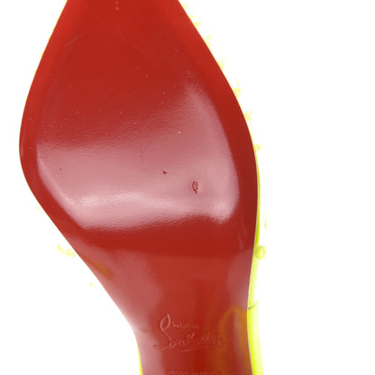 Christian Louboutin PVC Fluo Mat Spikaqueen 100 Pumps 39.5 Version Yellow Fluo 9 of 13