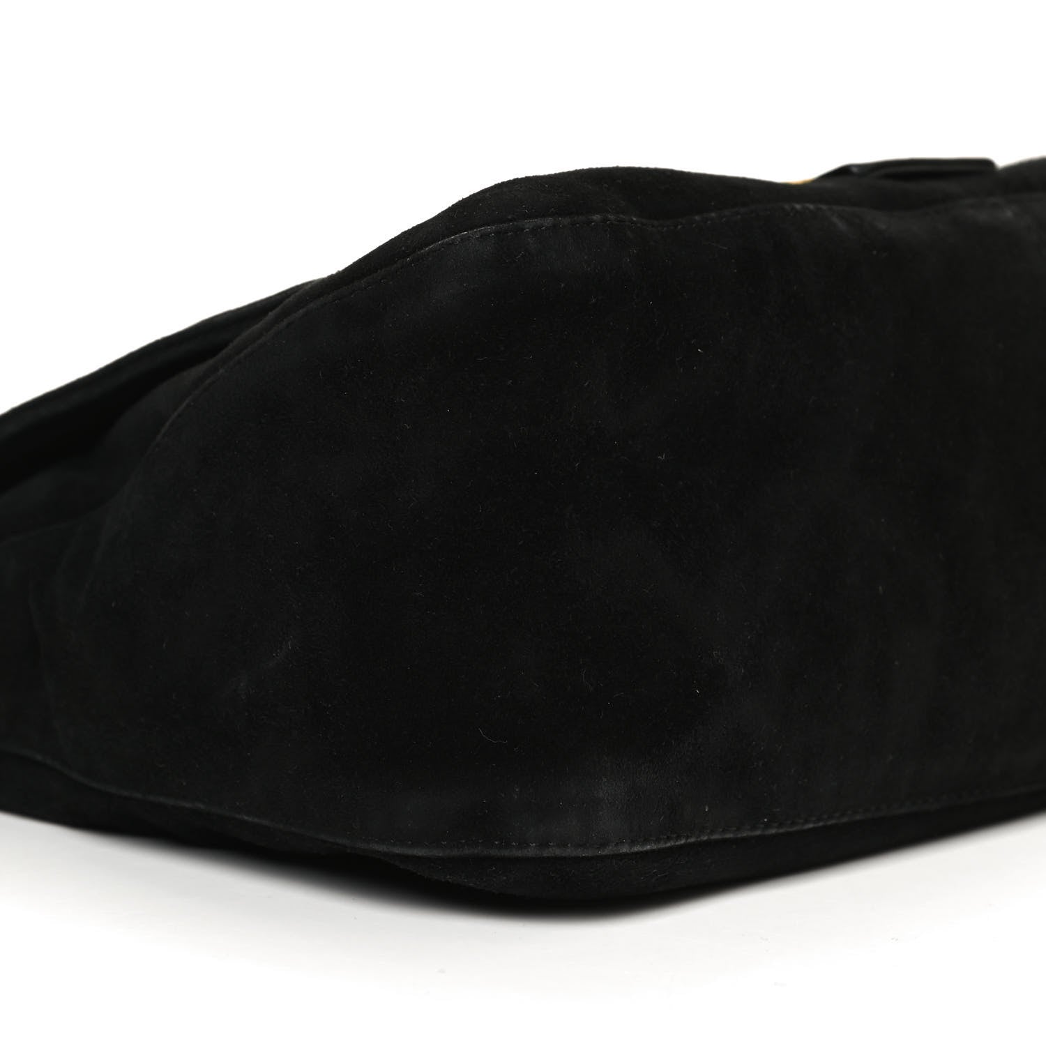 Fendi Suede Calfskin Mama Baguette Black 7 of 10
