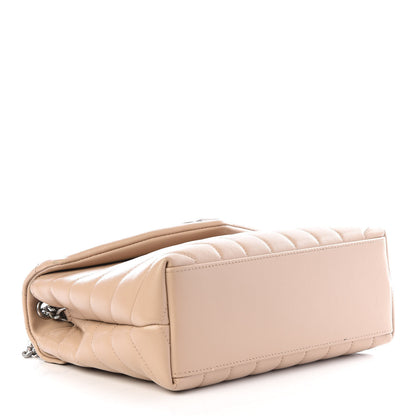 Saint Laurent Calfskin Y Quilted Monogram Small Loulou Chain Satchel Nude Powder 3 of 11