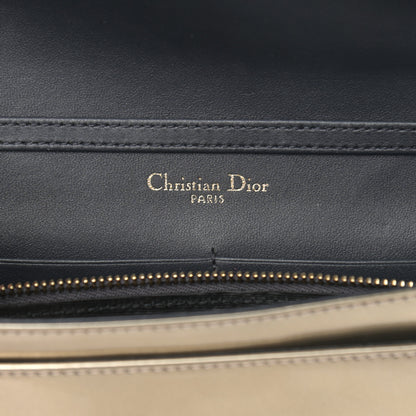 Christian Dior Metallic Patent Micro-Cannage Diorama Wallet on Chain Pouch Gold 5 of 14