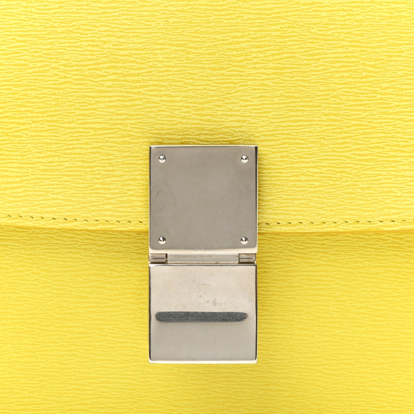 Liege Calfskin Medium Classic Box Flap Bag Fluo Yellow