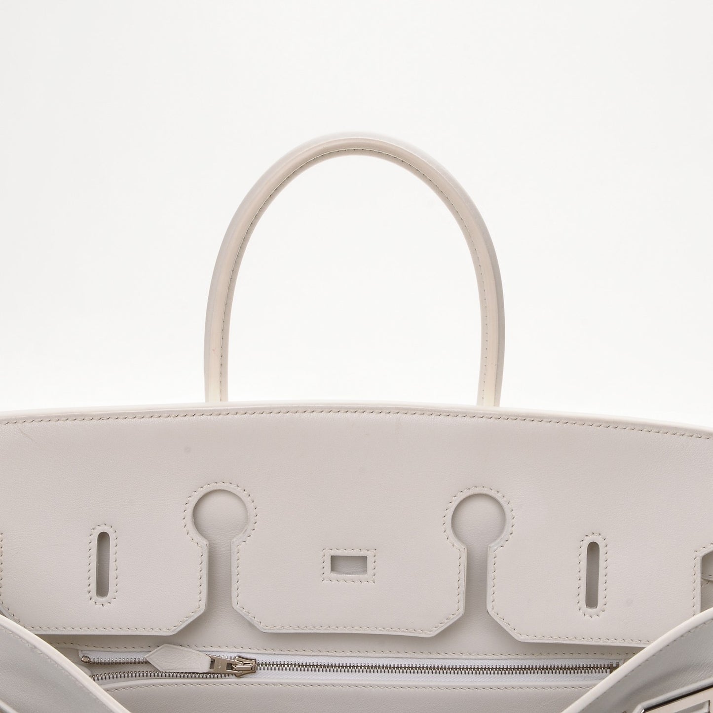 Swift Toile Birkin 35 Blanc Vert Miliatire