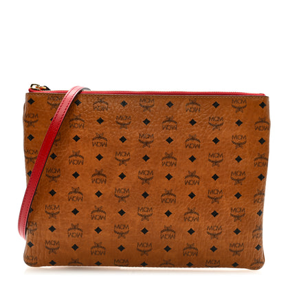 MCM Visetos Original Medium Pouch Cognac Red 1 of 8