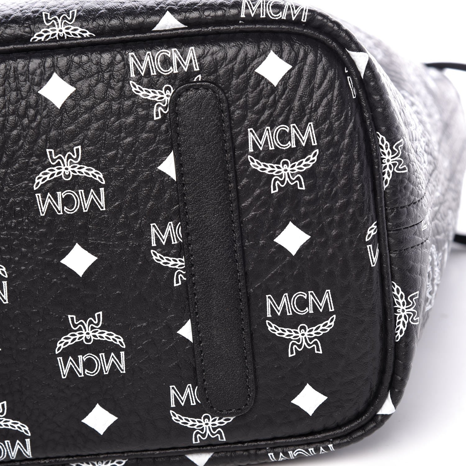 MCM Visetos Medium Reversible Shopper Tote Black 16 of 16
