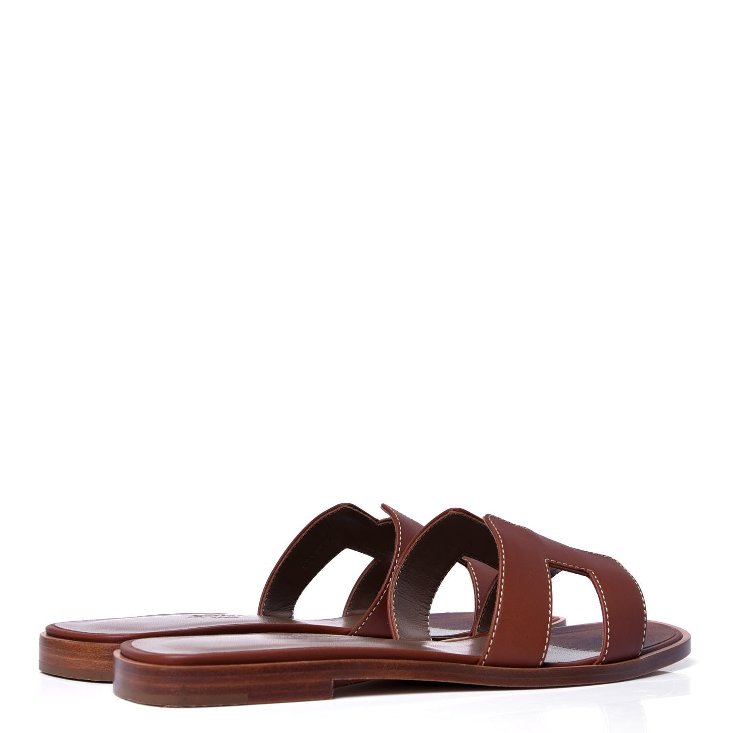 Hermes Box Calfskin Oran Sandals 36 Gold 3 of 6