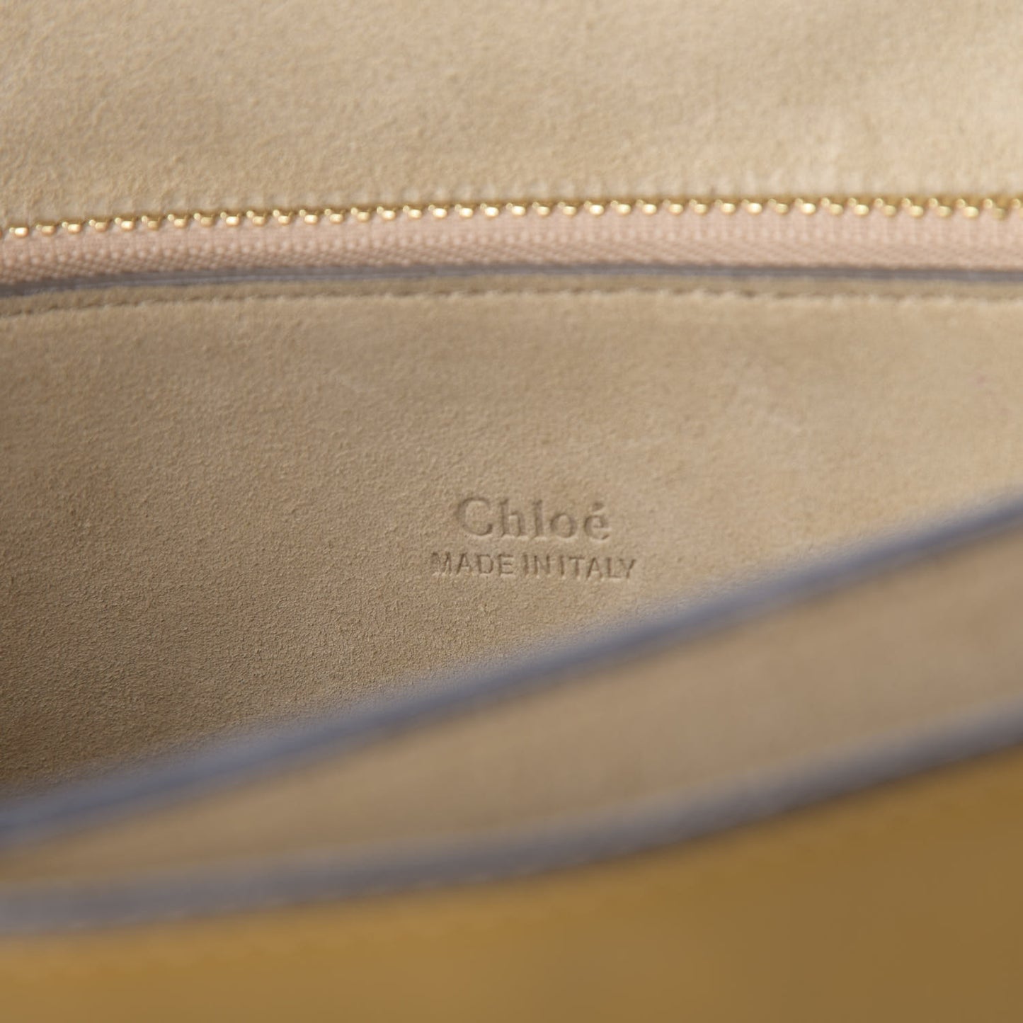 Suede Calfskin Medium Faye Shoulder Bag Dusty Yellow