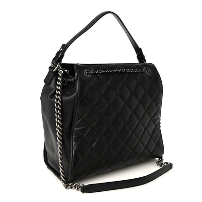 Chanel Caviar Quilted Medium CC Bucket Bag Black 3 of 10