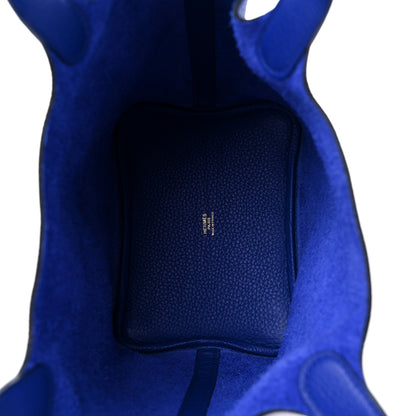 Hermes Taurillon Clemence Picotin Lock 18 PM Bleu Electrique 5 of 10