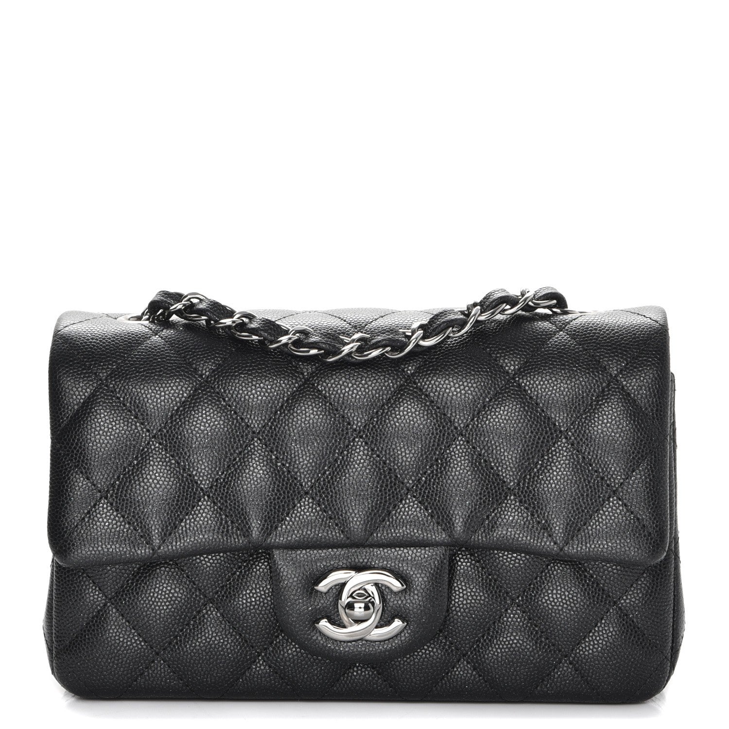 Chanel Iridescent Caviar Quilted Mini Rectangular Flap Black 1 of 8
