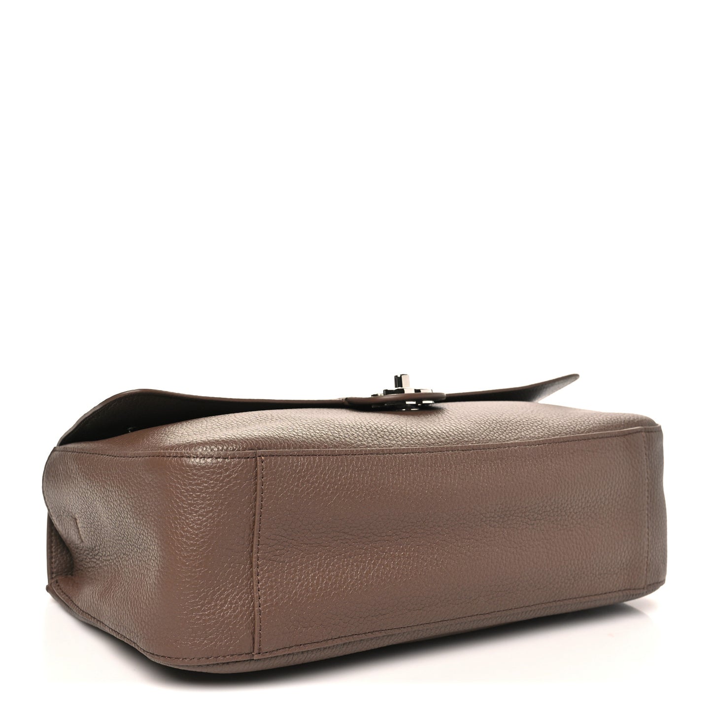 Grained Calfskin Small Souplissimo Maxi Flap Light Brown