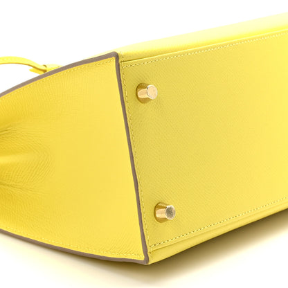 Hermes Epsom Kelly Sellier 28 Lime 9 of 11