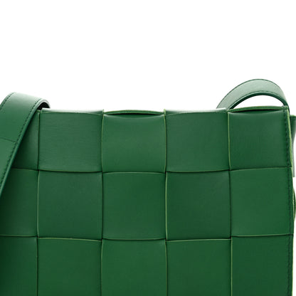 Bottega Veneta Lambskin Maxi Intrecciato Cassette Crossbody Bag Racing Green 8 of 13