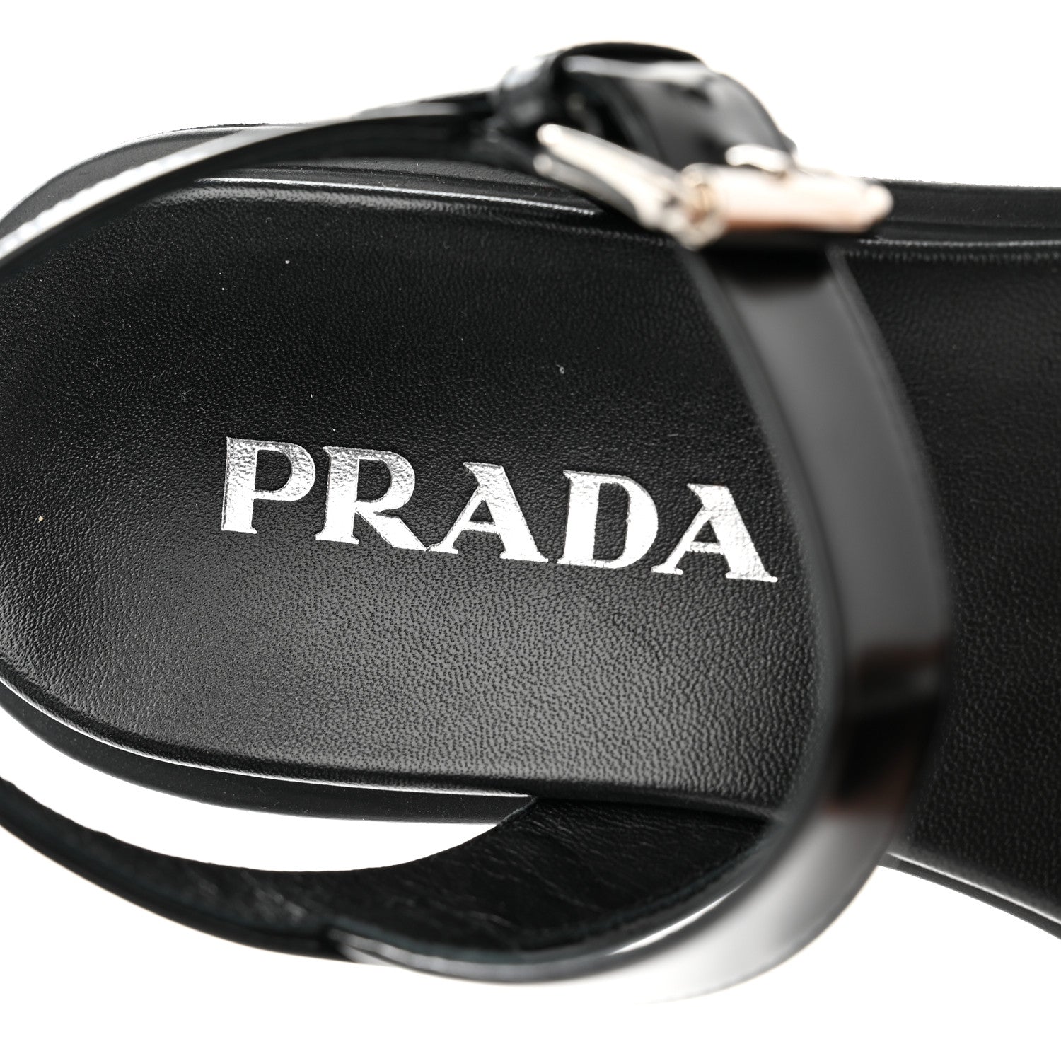 Prada Spazzolato Monolith 55mm Sandals 38.5 Black 8 of 8