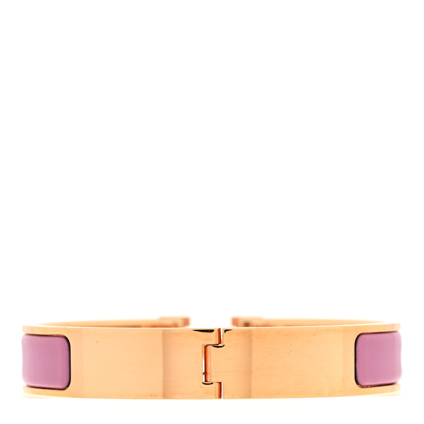 Enamel Narrow Clic Clac H Bracelet GM Rose Delirium