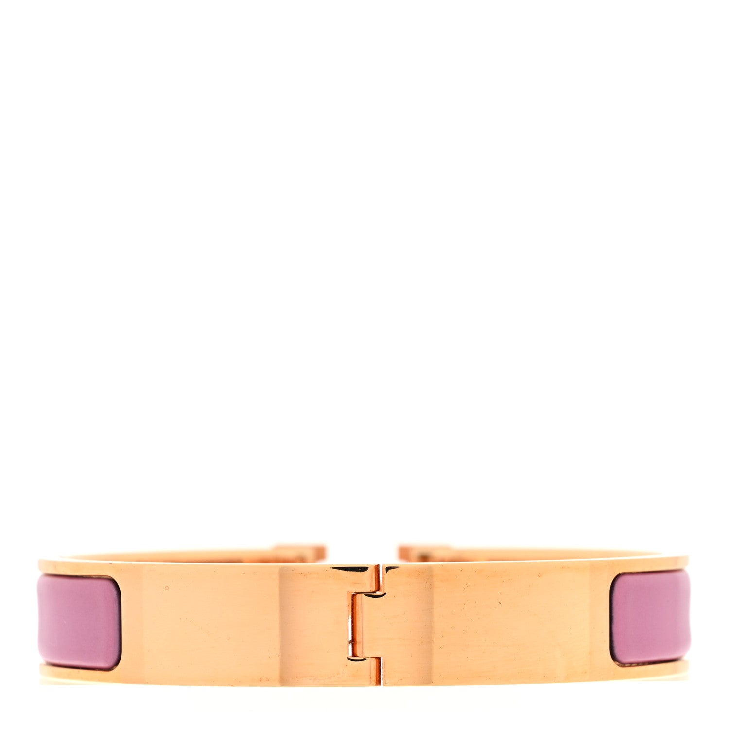 Hermes Enamel Narrow Clic Clac H Bracelet GM Rose Delirium 3 of 5