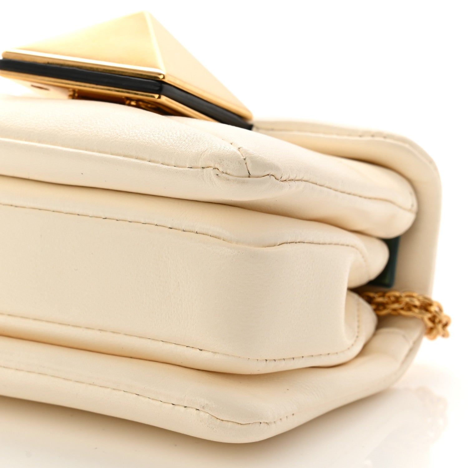 Valentino Garavani Nappa Micro One Stud Chain Bag Ivory 10 of 10