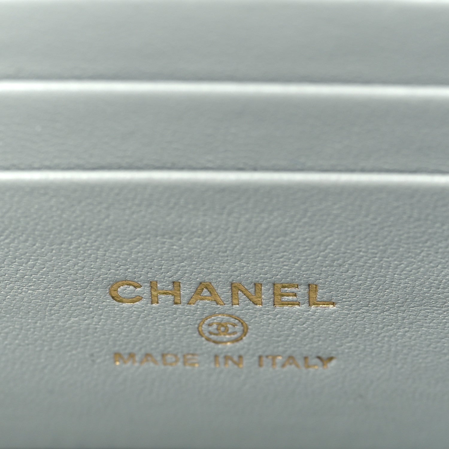 Chanel Lambskin Resin Quilted Vanity Case With Chain Grey 6 of 9