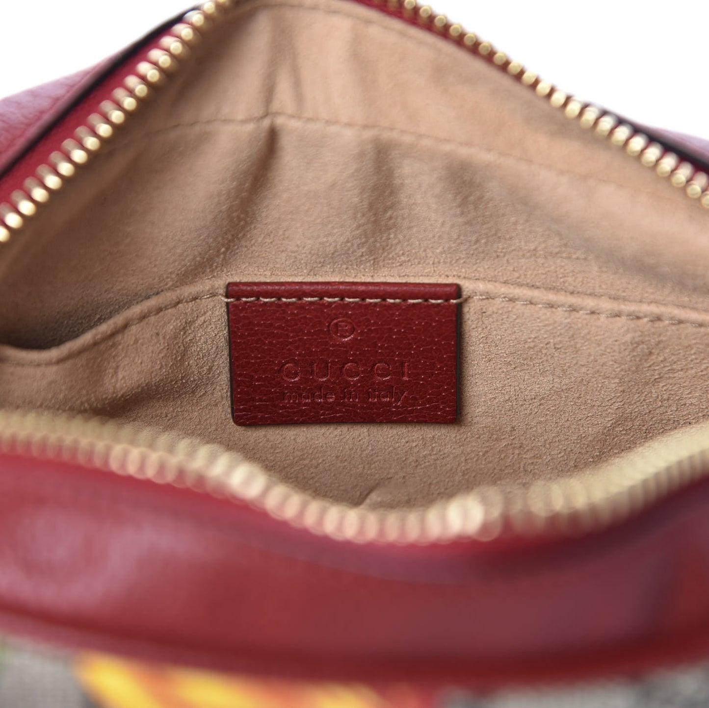 GG Supreme Monogram Flora Web Mini Ophidia Shoulder Bag Red