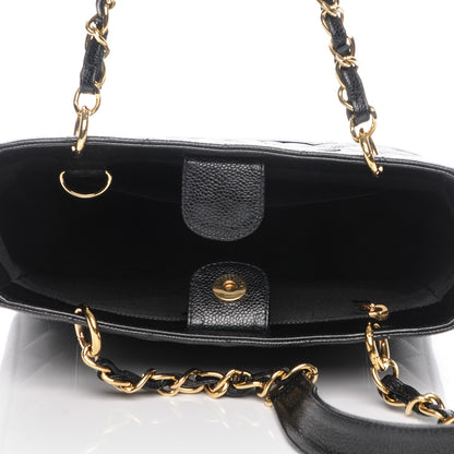 Chanel Caviar Quilted Petit Shopping Tote PST Black 5 of 7