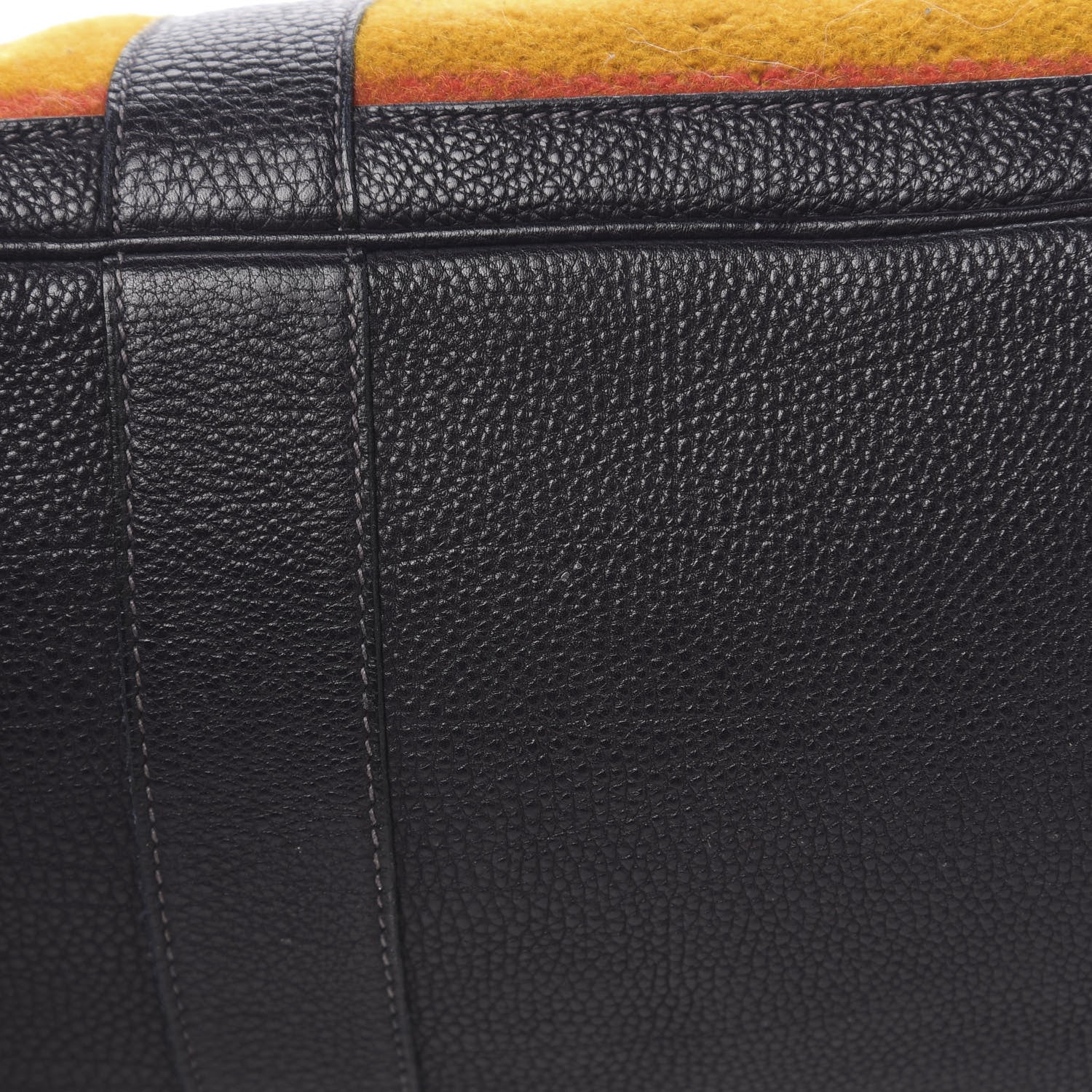 Hermes Wool Rocabar Garden Party Tote 36 MM Orange Black 10 of 11