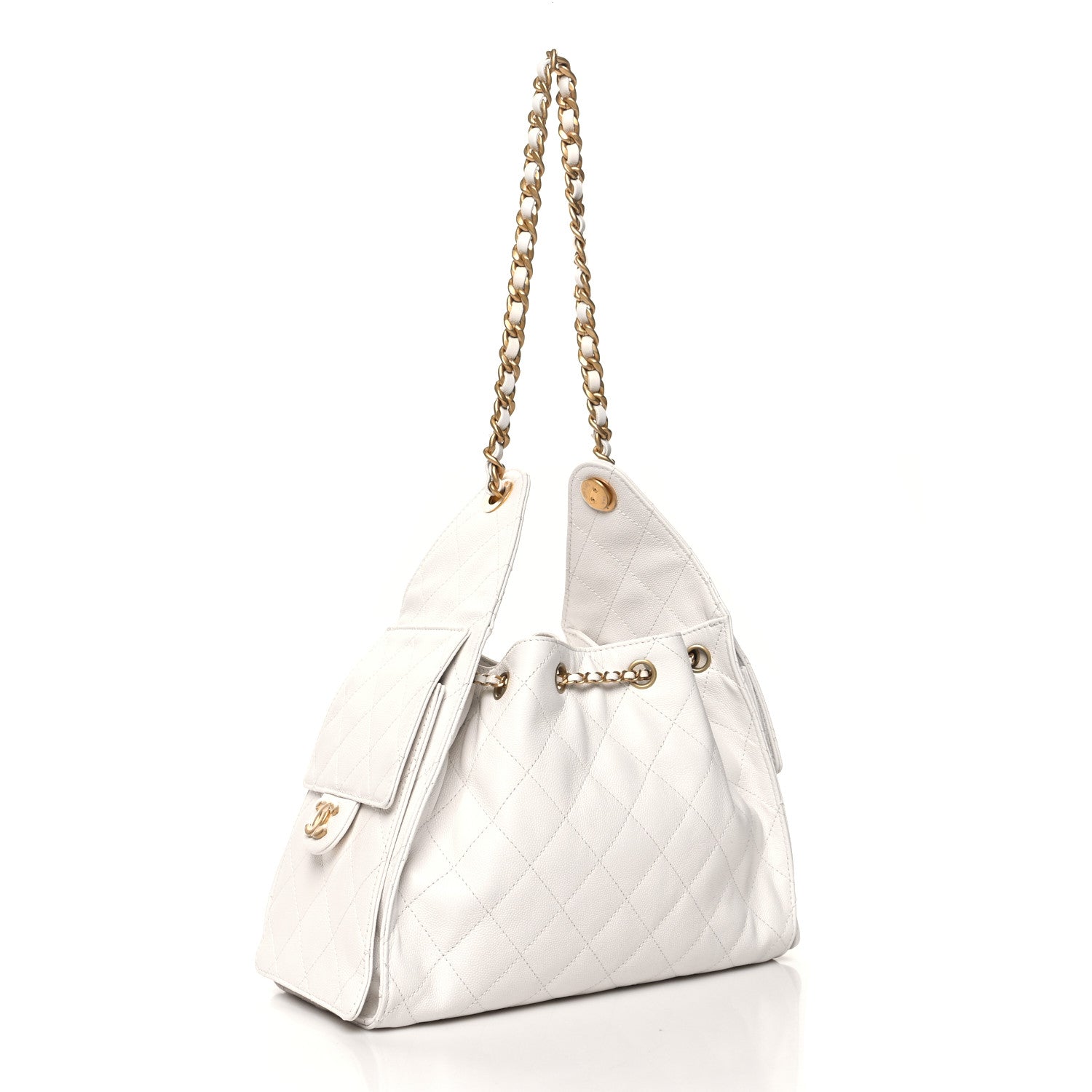 Chanel Caviar Quilted Small Chanel 25 Handbag White 3 of 11
