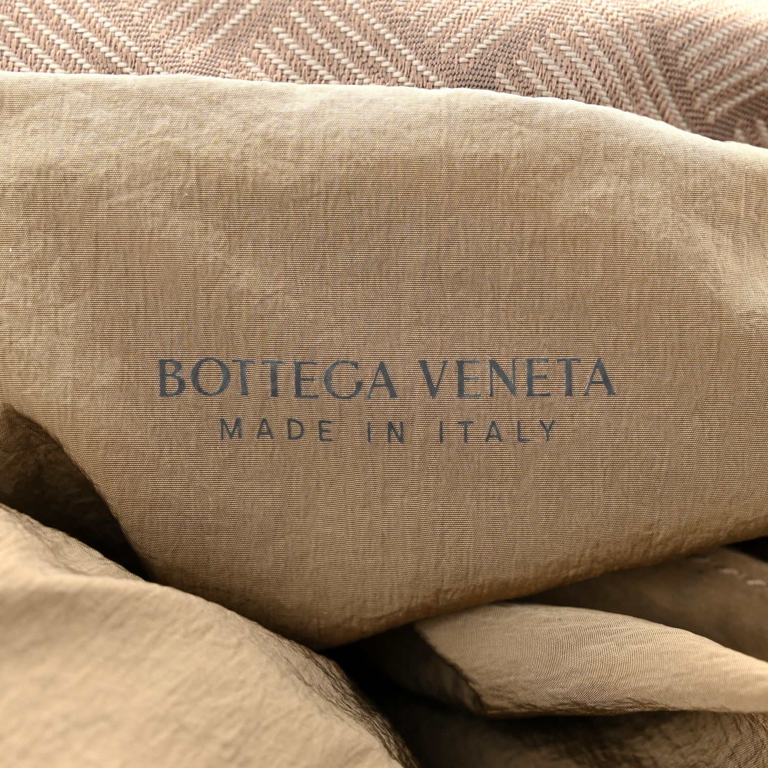 Bottega Veneta Jacquard Mesh Trekking Folding Belt Bag Tan 6 of 10