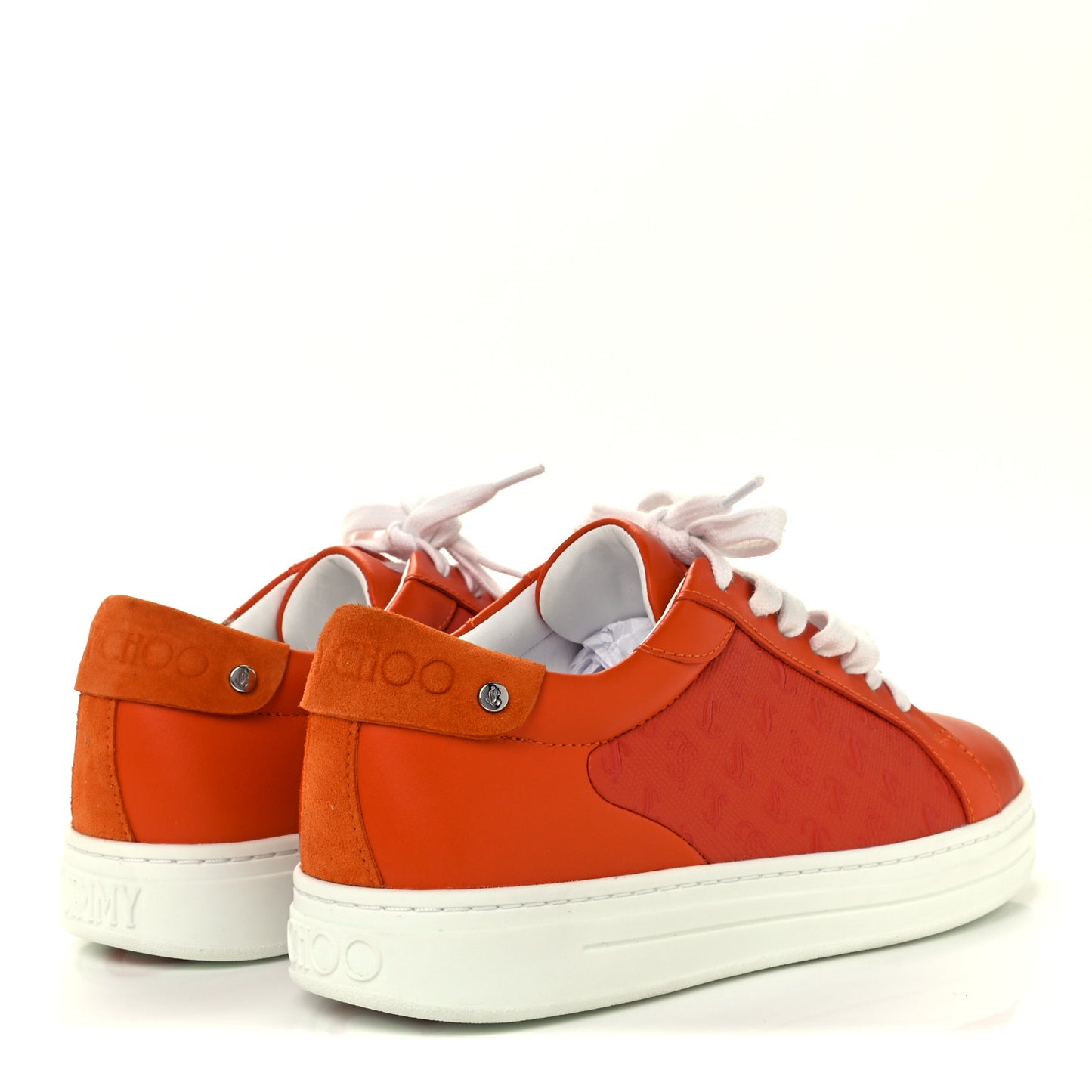 Calfskin Rome Low Top Sneakers 36 Amber Orange