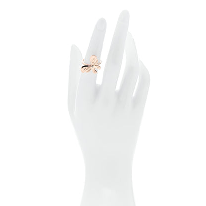 Tiffany 18K Rose Gold Sterling Silver Return to Tiffany Love Bugs Butterfly Ring 52 6 2 of 5