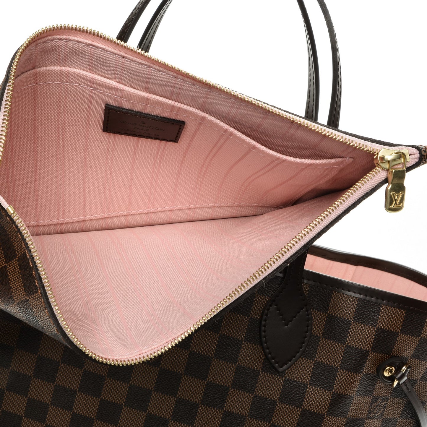 Damier Ebene Neo Neverfull MM Rose Ballerine