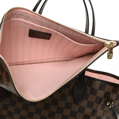 Louis Vuitton Damier Ebene Neo Neverfull MM Rose Ballerine 6 of 8