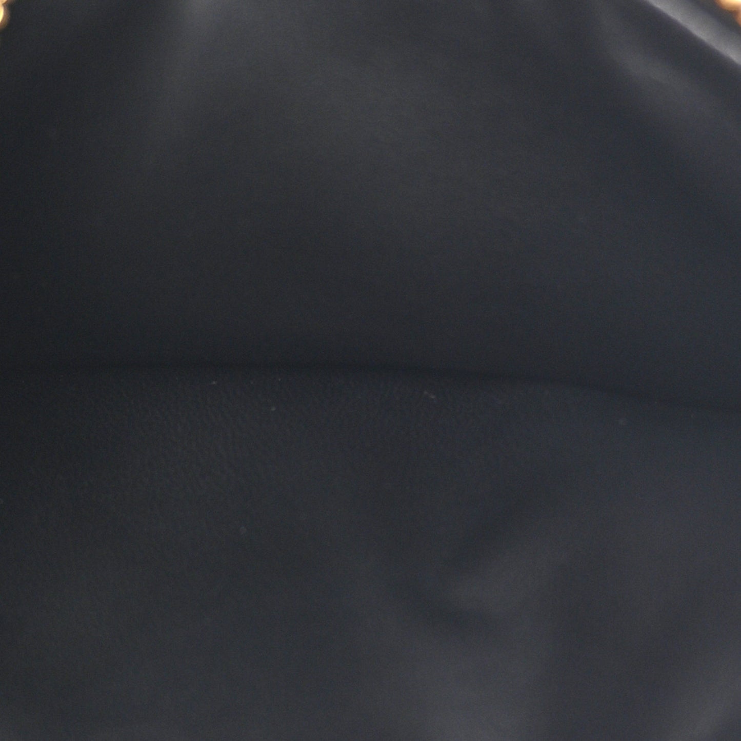 Saffiano Triangle Zip Card Holder Black