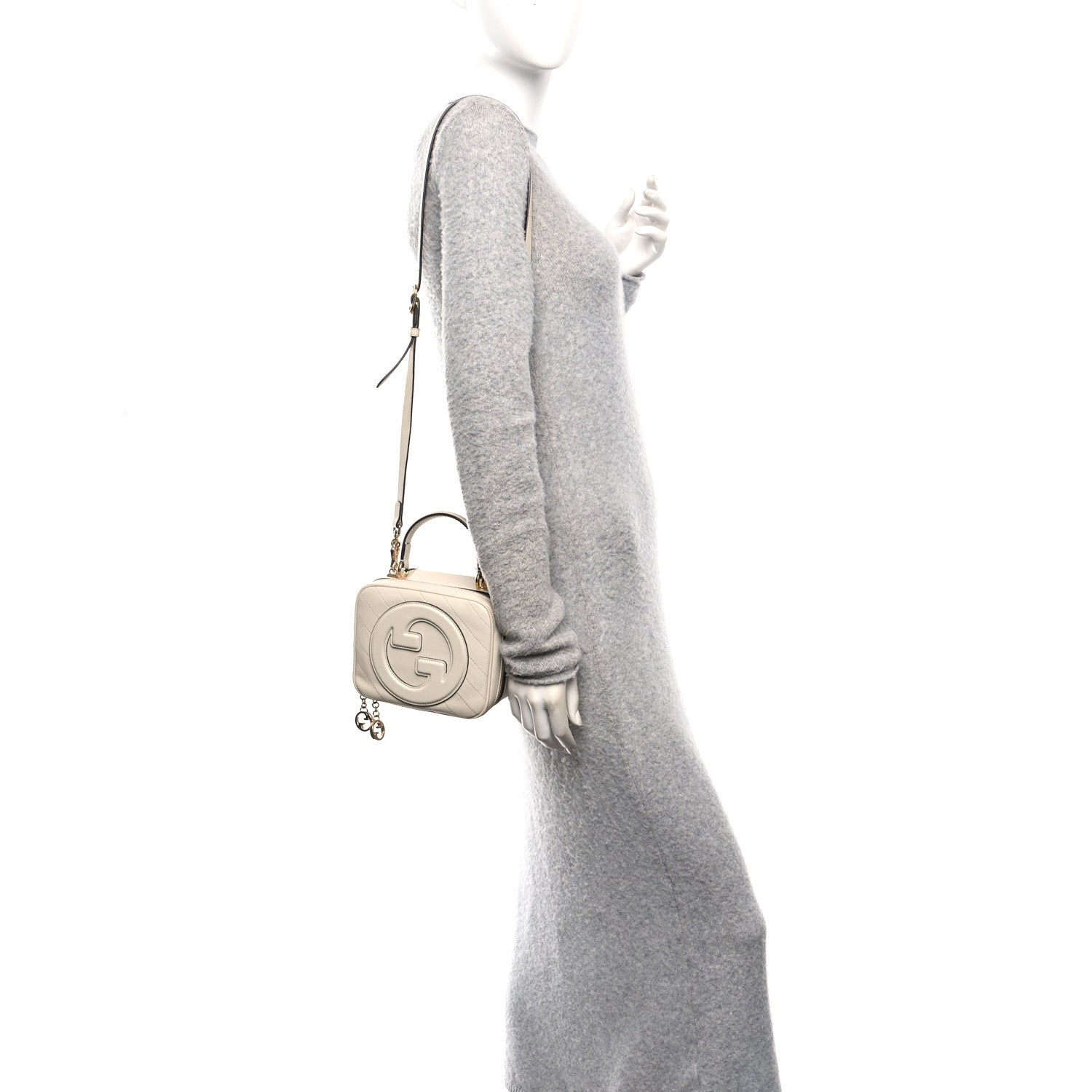 Gucci Sakai Be Green Calfskin Diagonal Stitched Blondie Top Handle