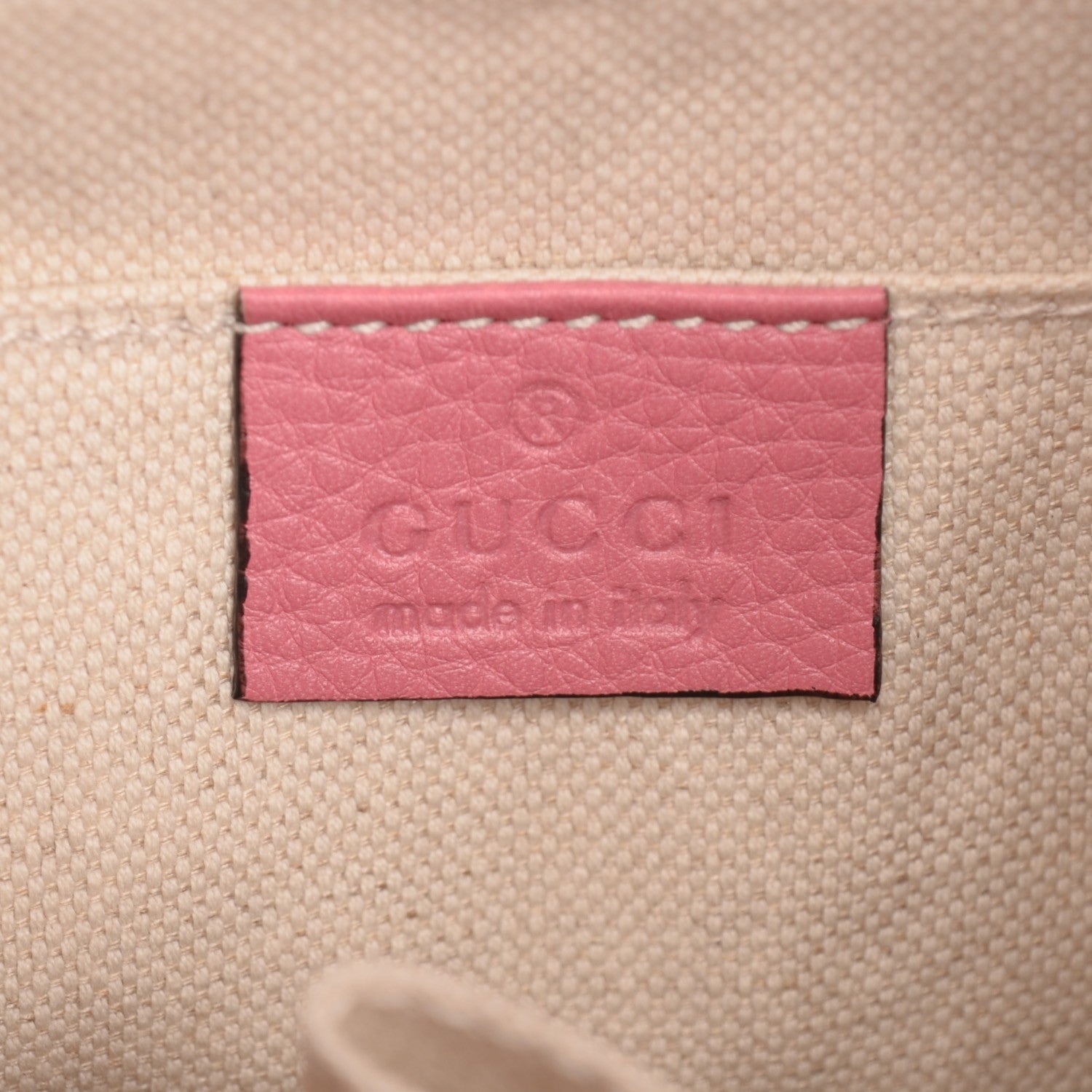 Gucci Cellarius Calfskin Medium Bamboo Backpack Glossy Pink 6 of 7