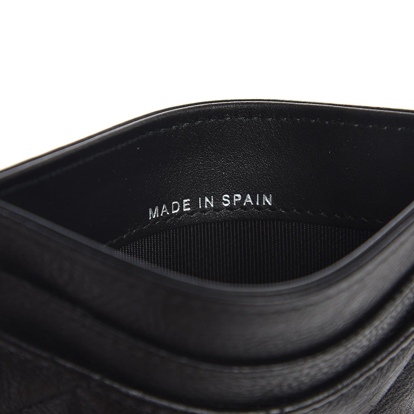 Calfskin Quilted Card Holder So Black