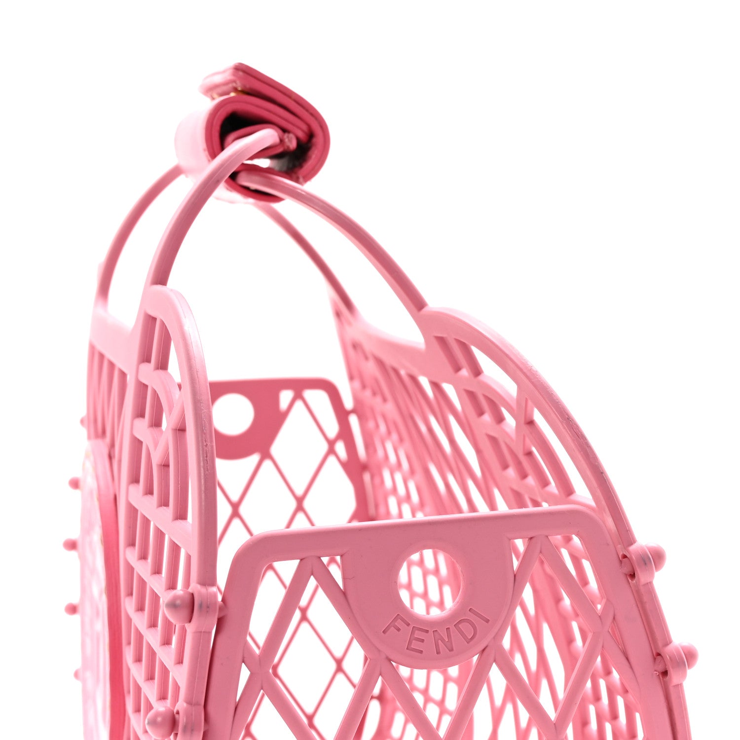 Fendi Recycled Plastic Vitello Liberty Matte Small Fendi Basket Rosa 6 of 10