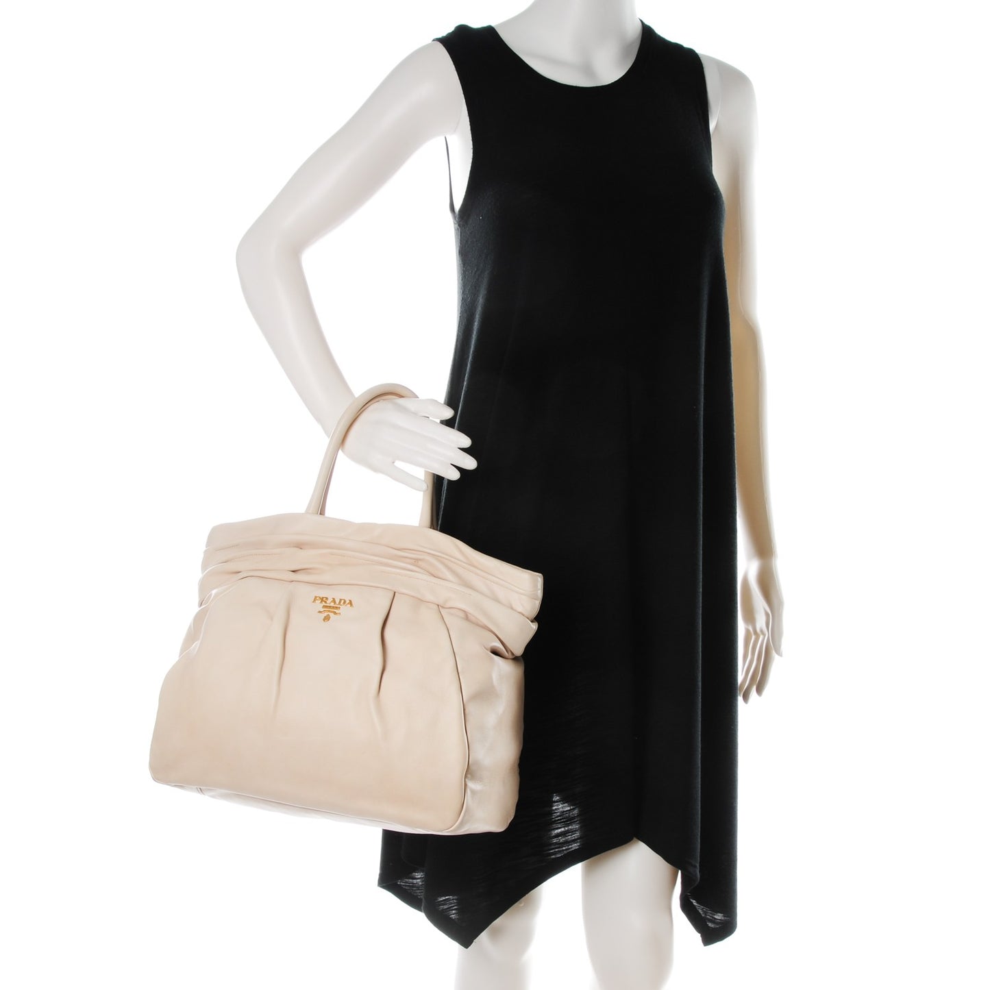 Soft Calf Pleated Shopping Tote Talco