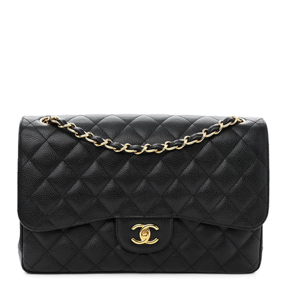 Chanel Caviar Quilted Jumbo Double Flap Black 1 of 10