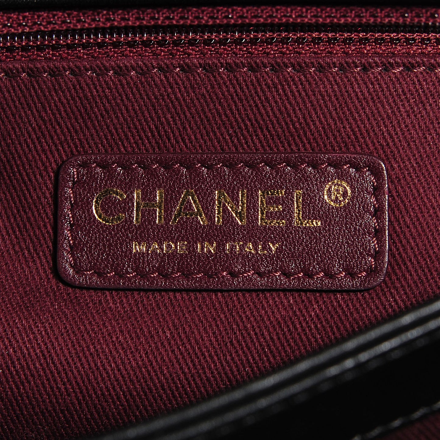 Calfskin Quilted Large Perfect Edge Flap Black