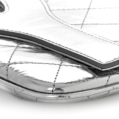Chanel Metallic Crumpled Calfskin Small 31 Pouch Silver 10 of 11